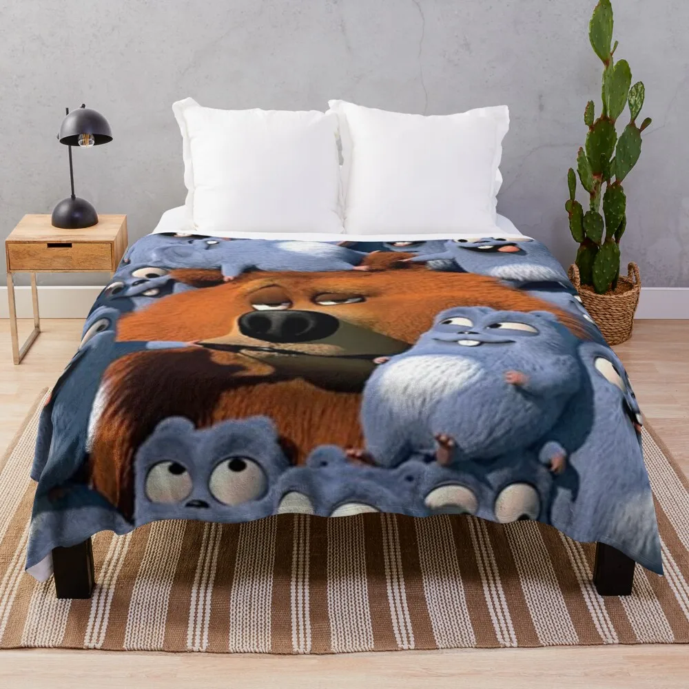 Grizzy e os lemmings de roupas de cama para o bebê