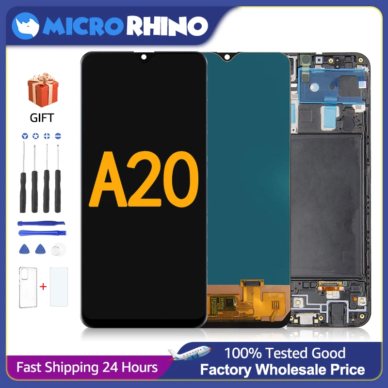 

6.4'' Original Display For Samsung Galaxy A20 A205F A205FN A205W A205U A205S A205 LCD With Touch Screen Digitizer Assembly