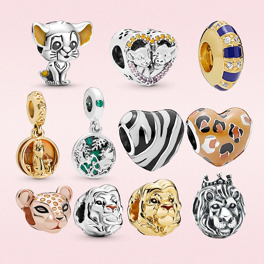 

New 925 silver charm lion king charm bead Pumbaa bead Fit Original pan bracelet women jewelry gift
