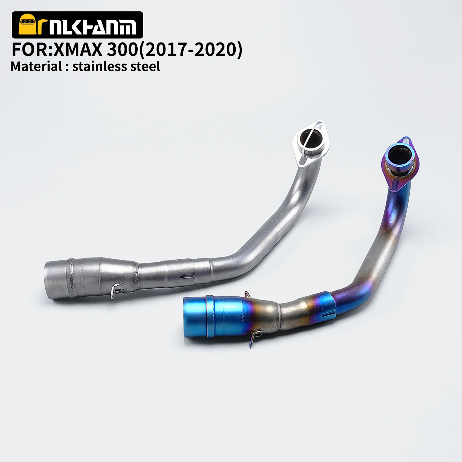 Фото Выхлопная система для мотоцикла XMAX300, для X-max300 XMAX300 2017-2020, передний глушитель из нержавеющей стали, соединительная труба (средняя секция) №1