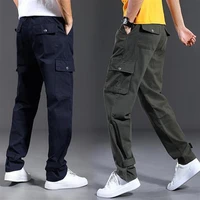 spring and autumn workwear pants mens cotton security pants training pants womens black thickened special training pants