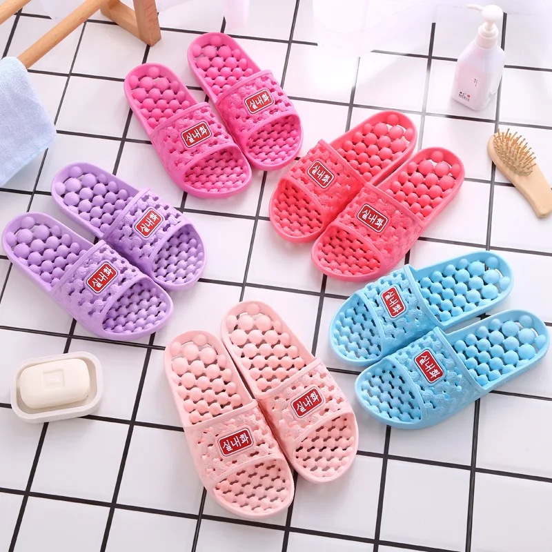 Couple Bathroom Anti-skid Special Slippers 2022 Summer Indoor Bath Leaking Quick-drying Women's Slippers