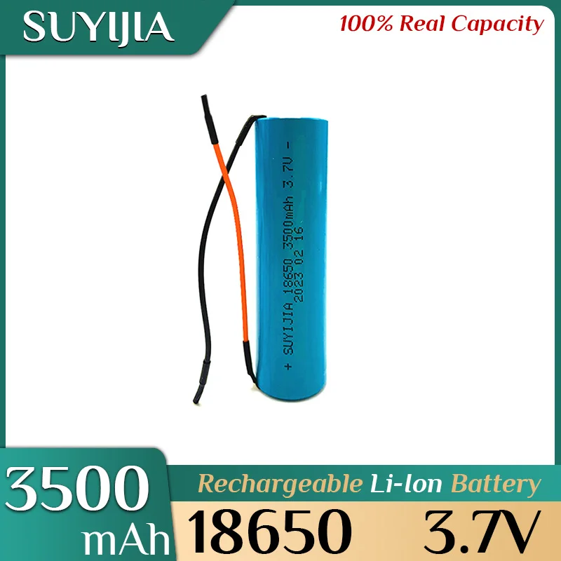 

1-10 шт., перезаряжаемые литиевые аккумуляторы 18650 в, 3,7 мАч