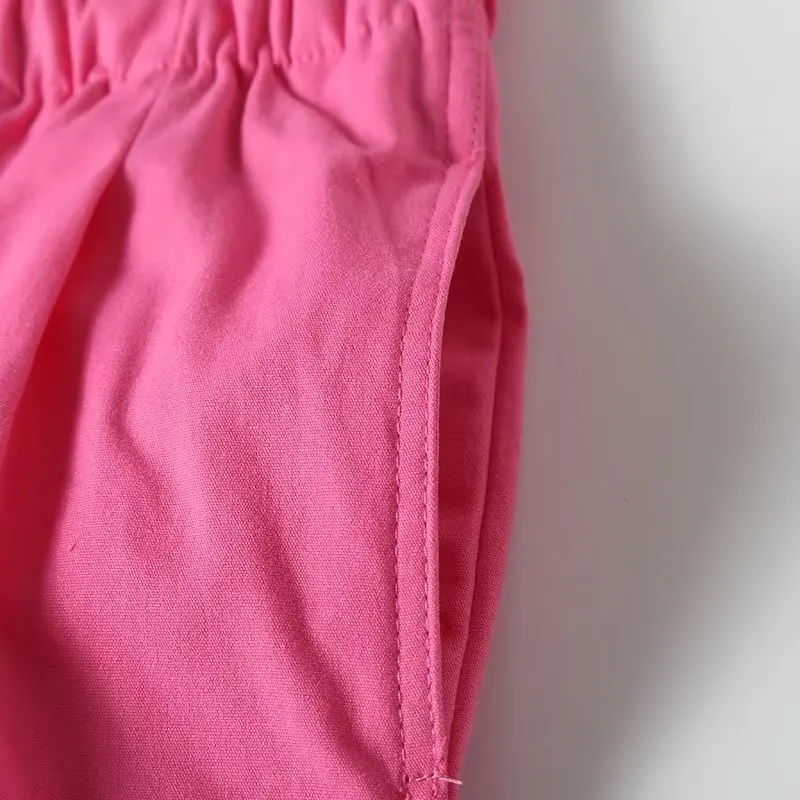 Dave&Di Japanese Style Multicolor Fashion Solid Color Simple Elastic Commuter  High Waist Shorts Ladies Causal Bermuda Women