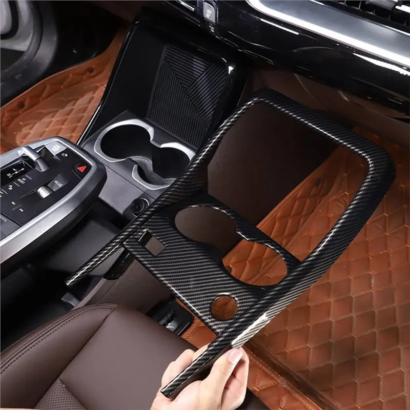 Фото Накладка из углеродного волокна ABS для BMW X1 U11 2023, консоль, панель переключения передач, аксессуар для салона автомобиля №3