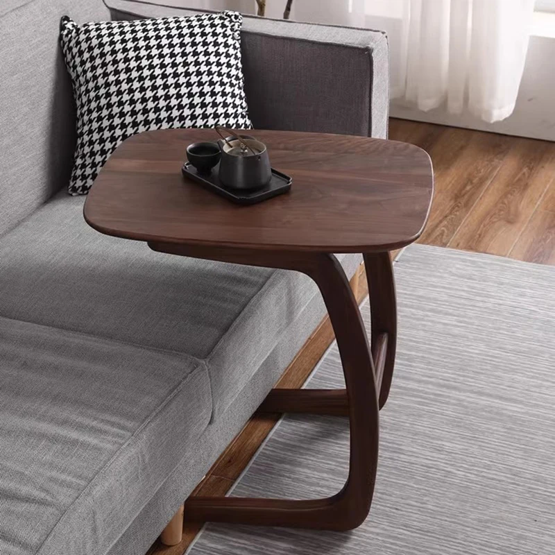 

Breakfast Luxury Side Table Living Room Simple Small Apartment Coffee Tables Walnut Creative New Mesa Auxiliar Salon Furniture