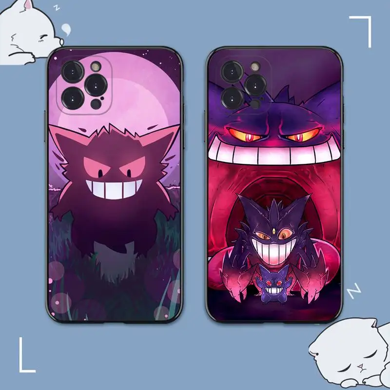 

BANDAI Gengar Pokemon Phone Case for iPhone 11 12 13 mini pro XS MAX 8 7 6 6S Plus X 5S SE 2020 XR case