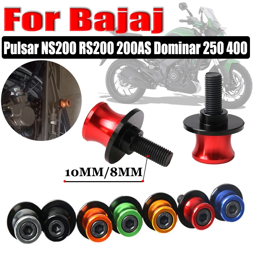 

For Bajaj Pulsar NS200 RS200 200AS NS RS 200 Dominar 250 Dominar 400 Accessories 8mm Swingarm Spools slider Screw stand screws