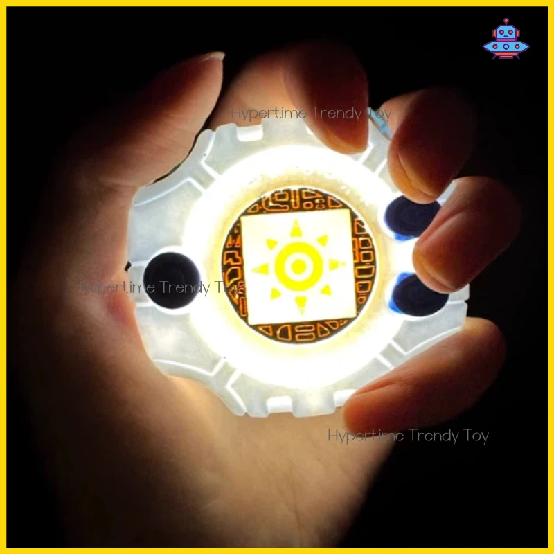 Фото Магнит на холодильник Digimon Digivice с светящимся священным символом, модный брелок-подвеска, ночник, фигурка, трендовая игрушка, подарок-сюрприз №2