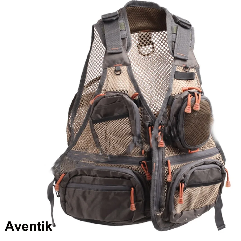

Aventik Super Light Quality Mesh Fabric Fly Fishing Vest General Size Multi Function Mutil Pocket Outdoor Wading Clothes Vest L