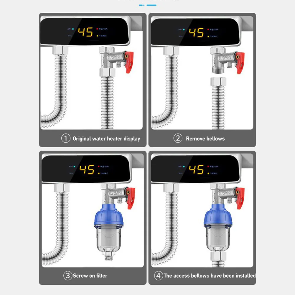 

Home Kitchen Water Purifier Faucet Pre Filters Universal Cleaning Part Pvc Stainless Steel Tool Shower Spray Head