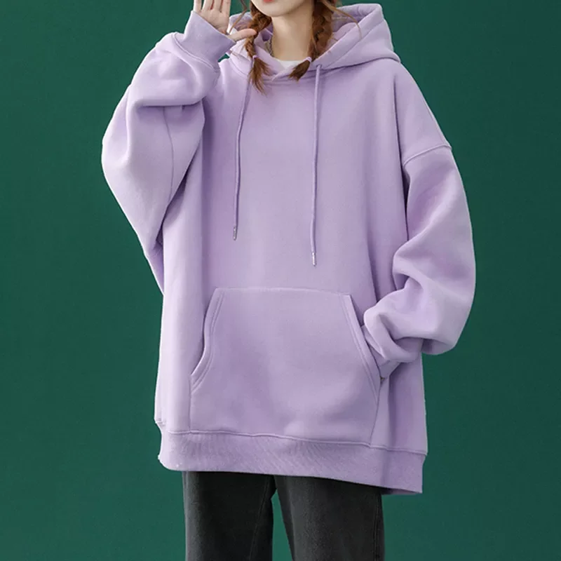 

LEGIBLE 2022 New Oversize Hoodies Women pulovers Hooded Cotton Thicken Warm Loose Hoodie Women Sweatshirts Female