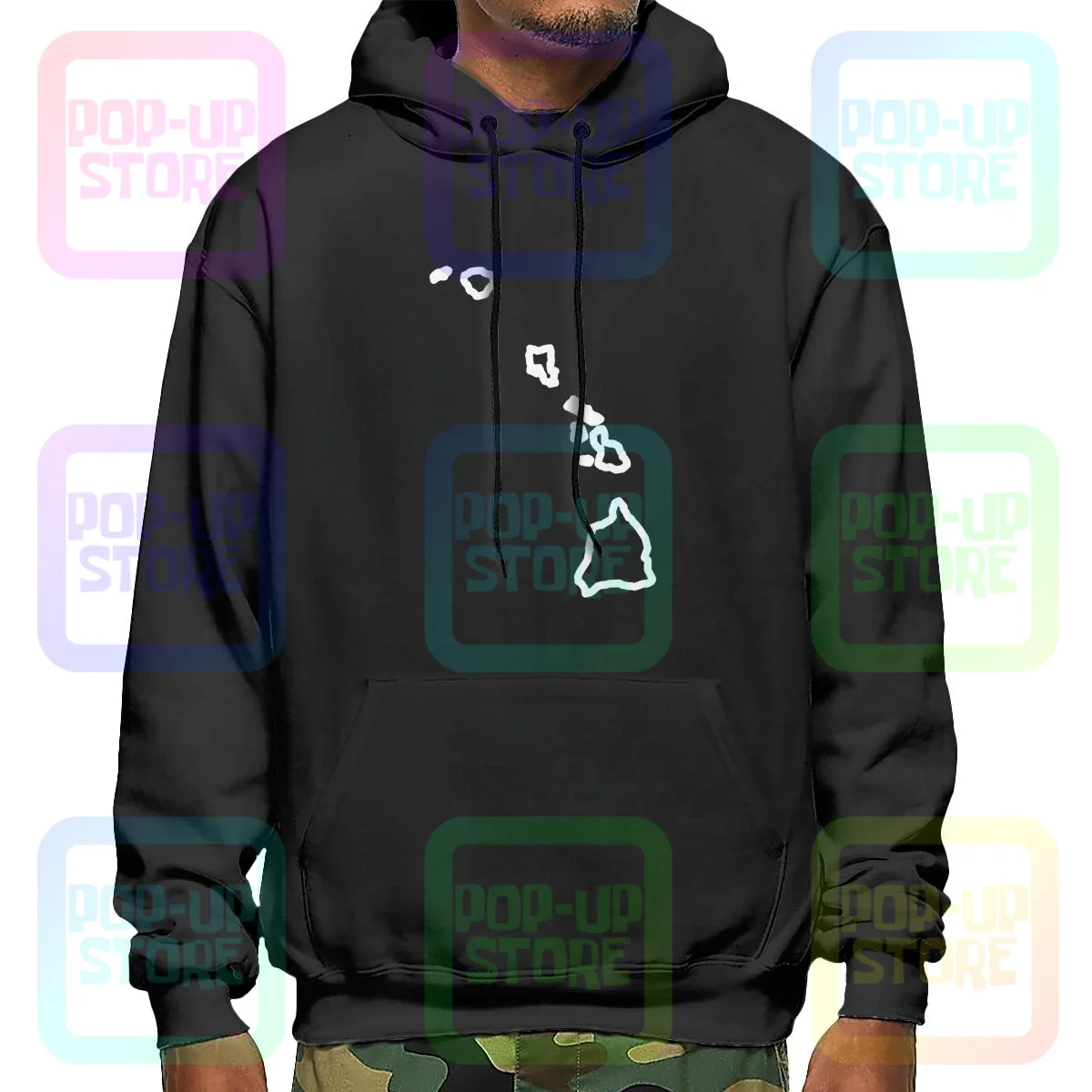 Толстовка с капюшоном и принтом Гаваи |