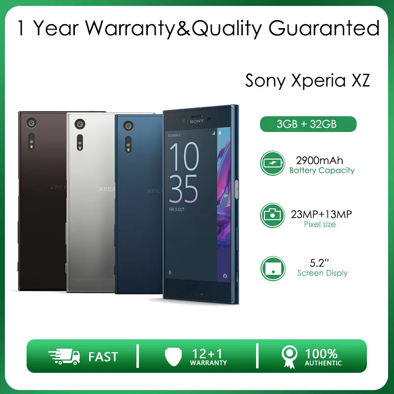 Оригинальный разблокированный Sony Xperia XZ F8331 Восстановленный на базе Android одна