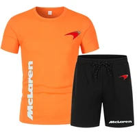 2022 f1 mclaren team mens sets sportswear cotton fitness running fashion short sleeve shirt t shirt jogging pants men clothing