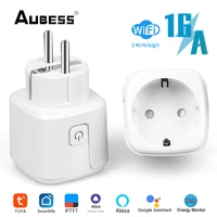 tuya 16a wifi eu smart plug 220v power monitor wireless socket remote lights water heater control works with google home alexa