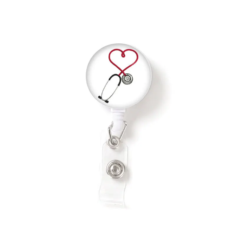

Retractable Badge Reel Medical Worker Work Card Clip Doctor Nurse ID Name Card