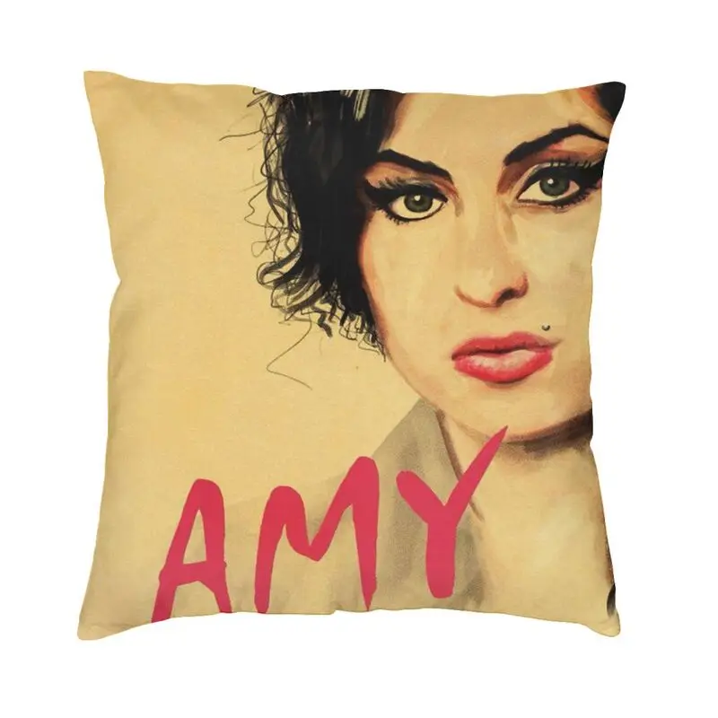 

Милый наволочка Amy Winehouse 40x40 см Британский певец мягкая Скандинавская подушка чехол украшение для дома