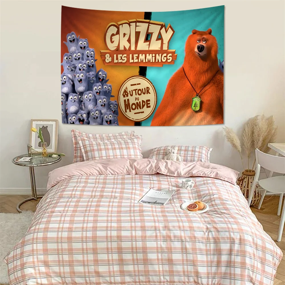 G-Grizzy A-And T-L-Lemmings аниме гобелен искусство научная фантастика комната домашний