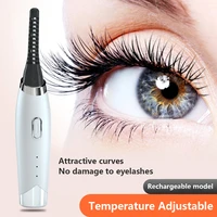 abs electric eyelash curler 3 gears hand type long lasting 200mah 2 9w silicone cover eyelashes curling brush makeup tools