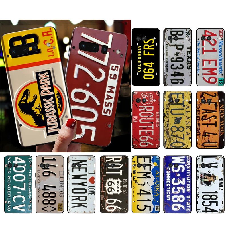 

Phone Case for Google Pixel 7 Pro 7 6A 6 Pro 5A 4A 3A Pixel 4 XL Pixel 5 6 4 3 XL 3A XL 2 XL License Plate Case Funda Capa