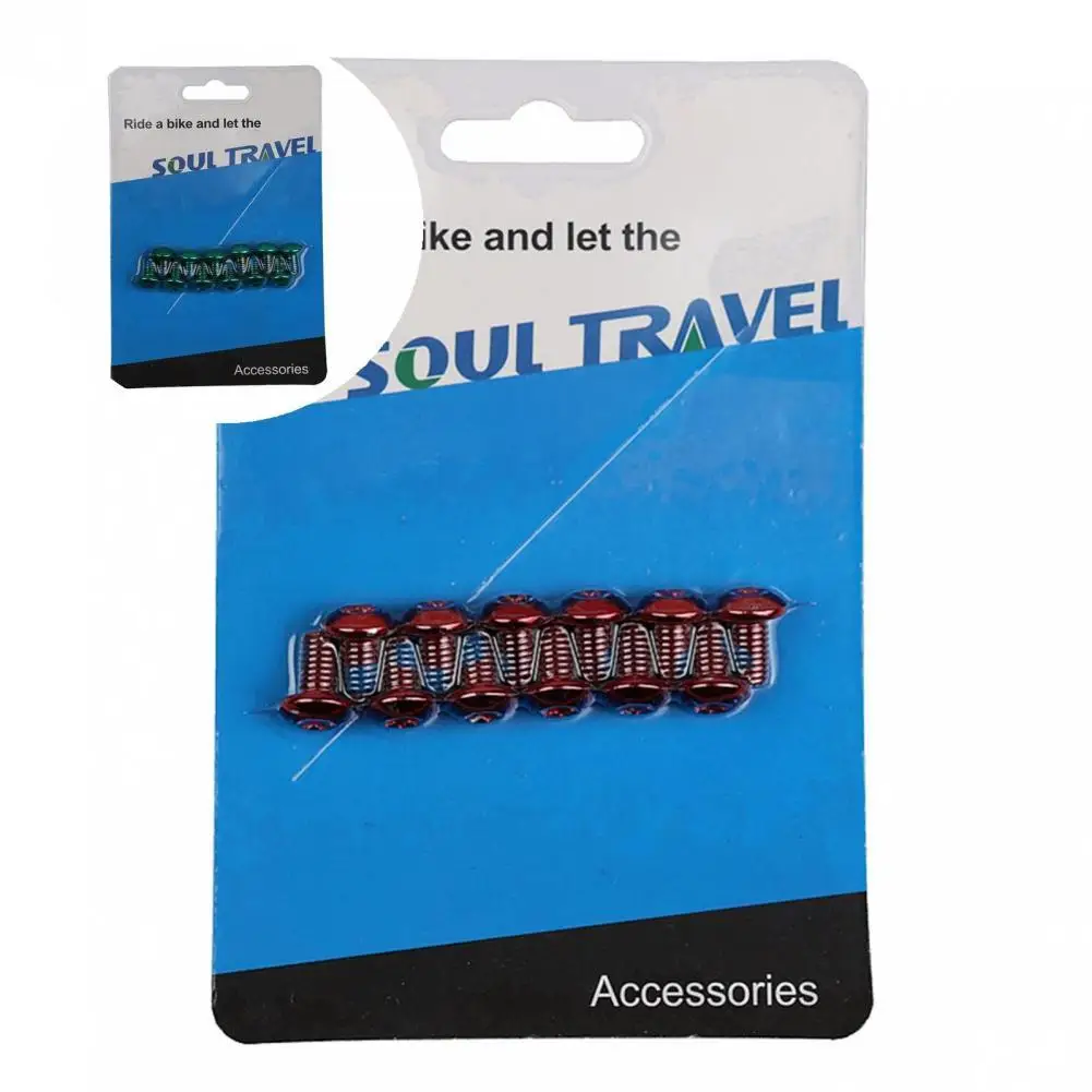

Alloy Steel 12Pcs Compact Practical Mini Disc Screw 6 Colors Disc Bolt High Strength for Mountain Bike