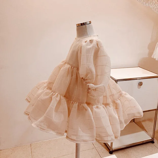 

Детское весенне-осеннее детское Пышное газовое платье для девочек детское платье принцессы платья для маленьких девочек