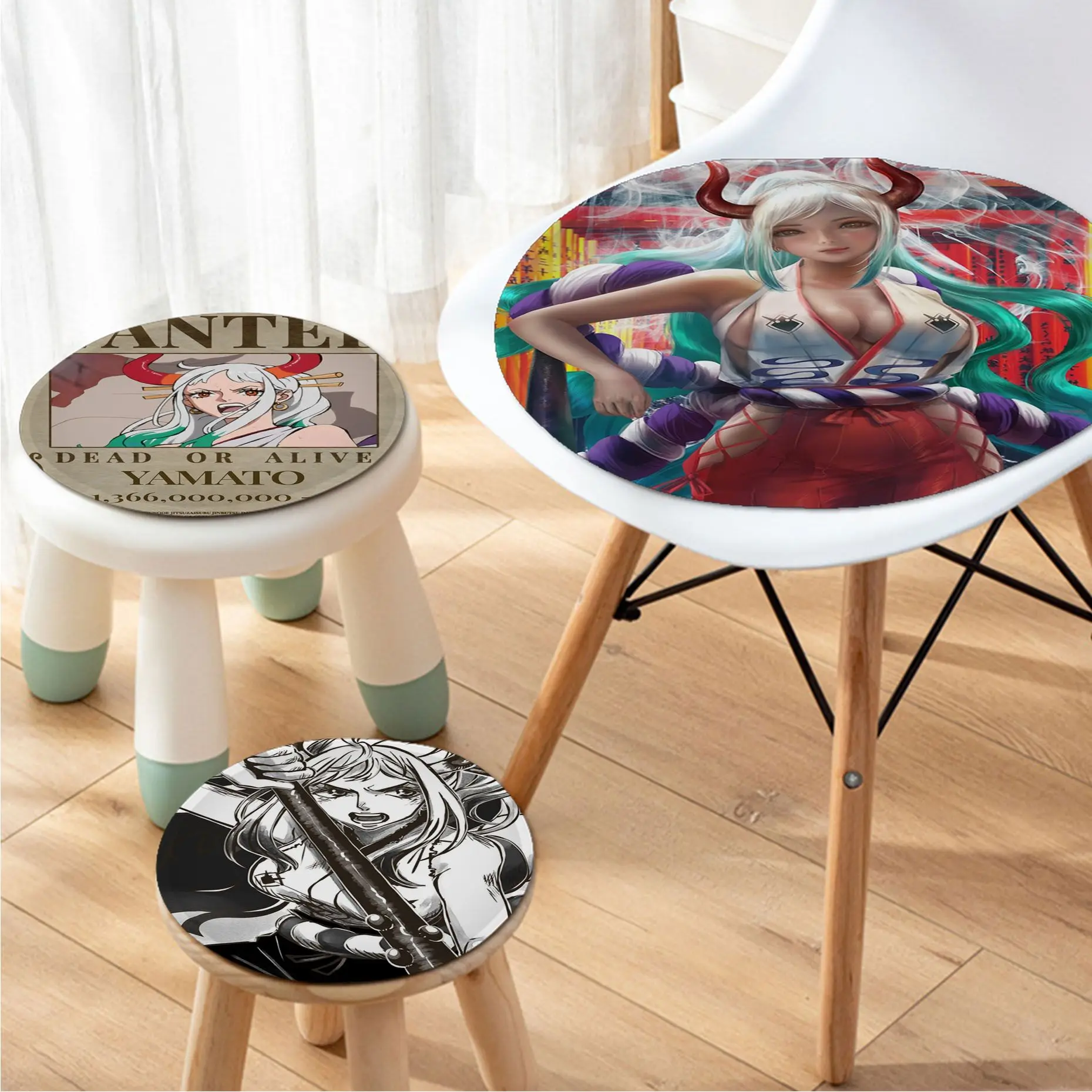 

BANDAI Yamato One Piece Decorative Plush Cushion Home Back Cushion Soft Comfortable 50x50cm Chair Mat Pad