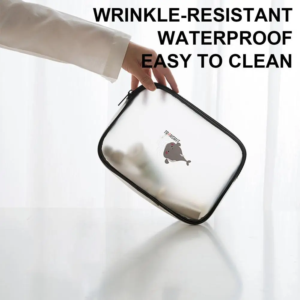 

Милый большой органайзер для косметики с двойной молнией, органайзер для косметики из ТПУ, экологически чистый органайзер для девочек