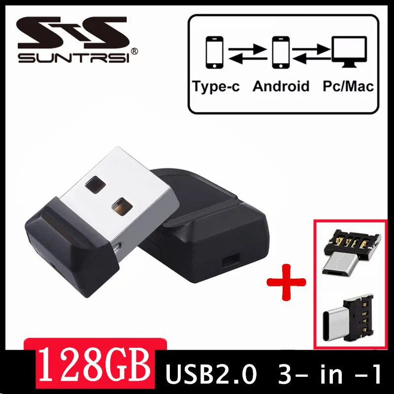 Фото USB-флеш-накопитель Suntrsi водонепроницаемый на 128 ГБ, 128 ГБ, 2,0 ГБ №1
