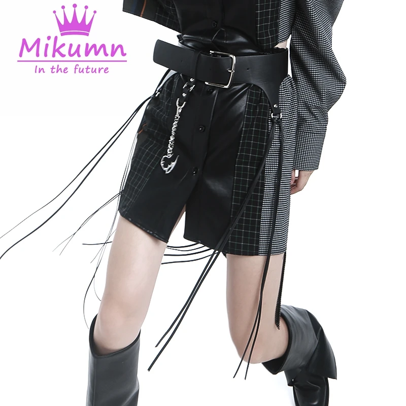 

Harajuku Punk Rock Fashion Metal Chain Tassel Adjustable Black Belt Women Girl Chic Streetwear