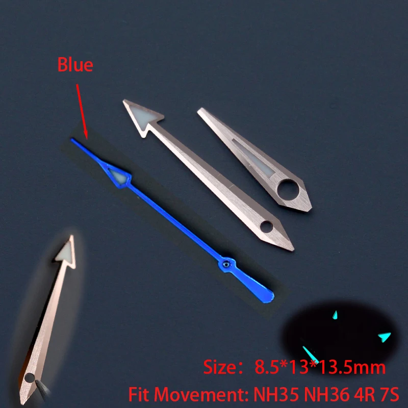Стрелки часов Роза с C3 Зеленый Светящийся Подходит Япония NH35A NH36A 7S 6R 4R Для OMG SKX007