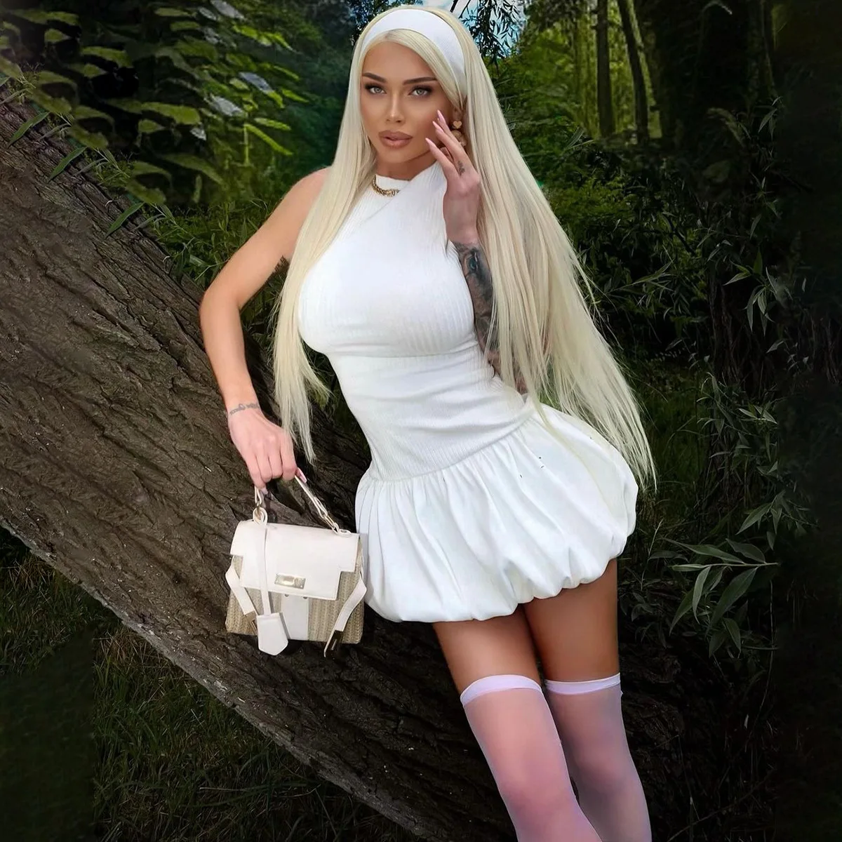 Женское трикотажное мини-платье Cryptographic