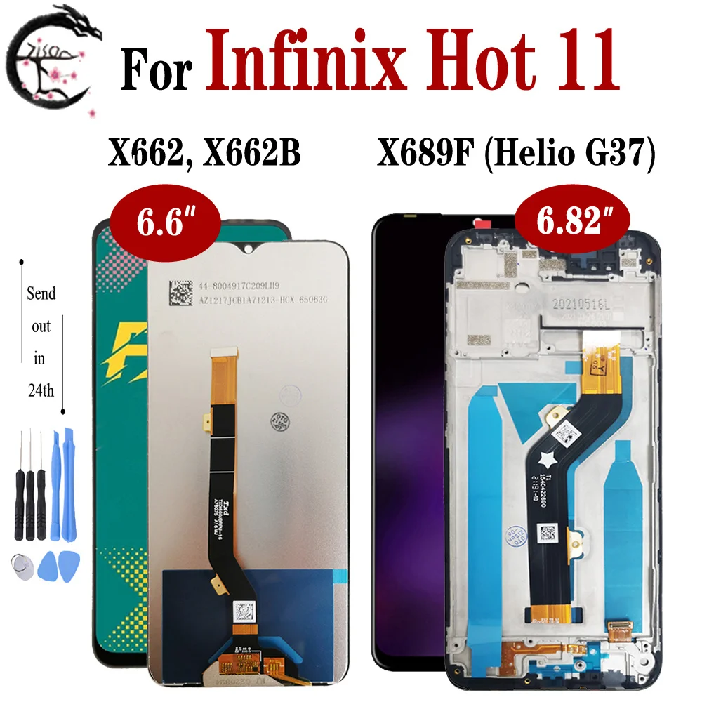 Дисплей для Infinix Hot 11 X689F LCD X662 X662B сенсорная панель дигитайзер датчик в сборе