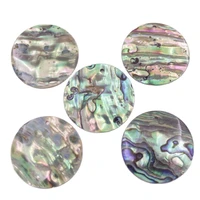 5 pcs 30mm round coin natural green abalone paua shell earring pendant making
