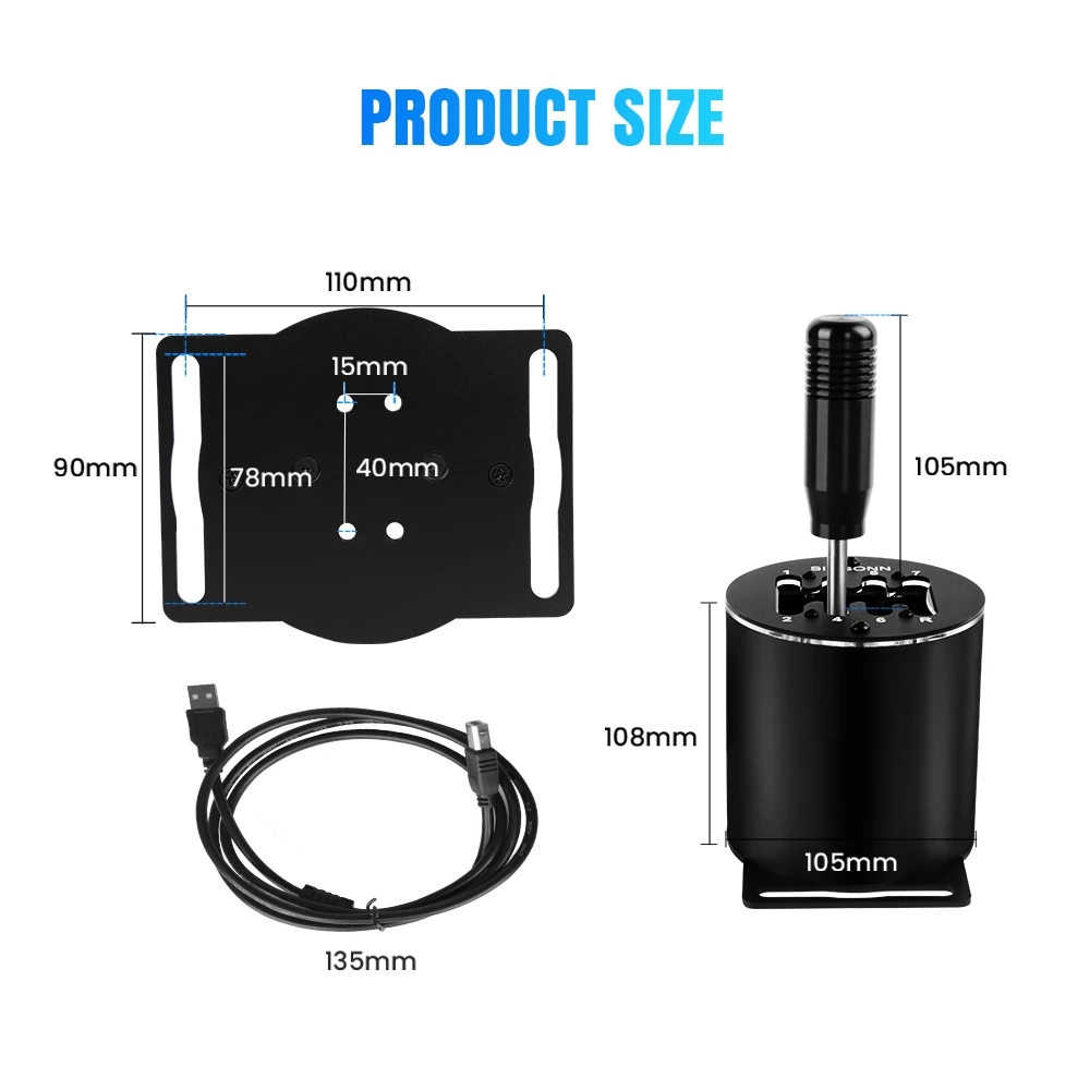 SIMSONN черный круглый дизайн последовательного переключения передач ПК гоночный sim