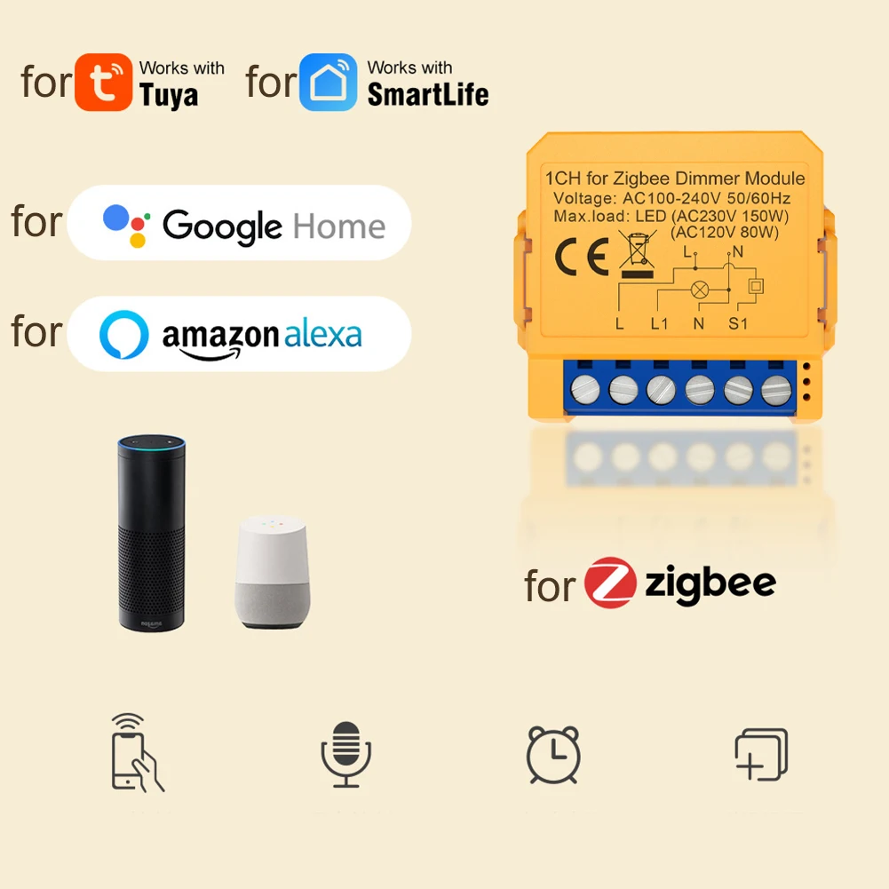 1 шт. модуль контактного переключателя для ZigBee бесступенчатый затемняющий