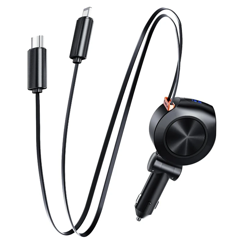 4 в 1 Автомобильное зарядное устройство 69 Вт автомобильное для телефона выдвижной