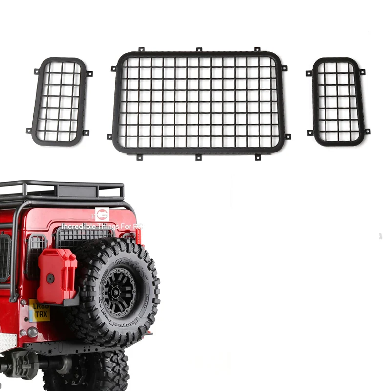 

Металлическое трехмерное автомобильное окно KXRC, сетка заднего окна для 1/10 радиоуправляемого гусеничного автомобиля Traxxas TRX4 Defender, детали для обновления Bronco