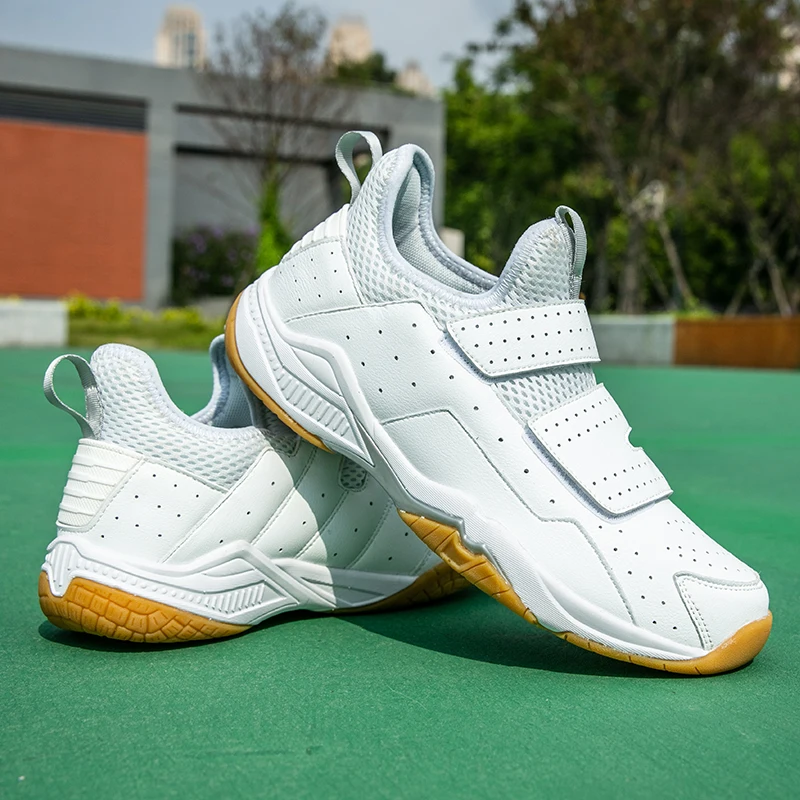 Women and Men Tennis Shoes Velcro Men Tennis Sneakers High Quality Comfortable Badminton Shoes Competition Training Sneakers Men