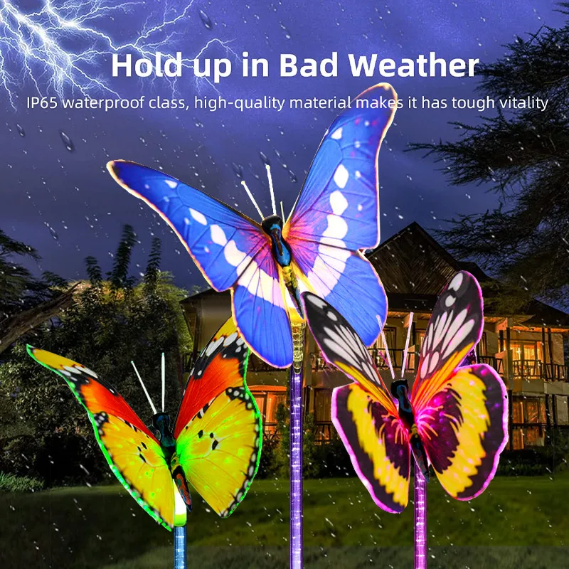

Solar Powered LED Light Colorful Butterfly Lights Waterproof Led Light Outdoor Garden Decor For Yard Lawn Lamp Patio Pathway