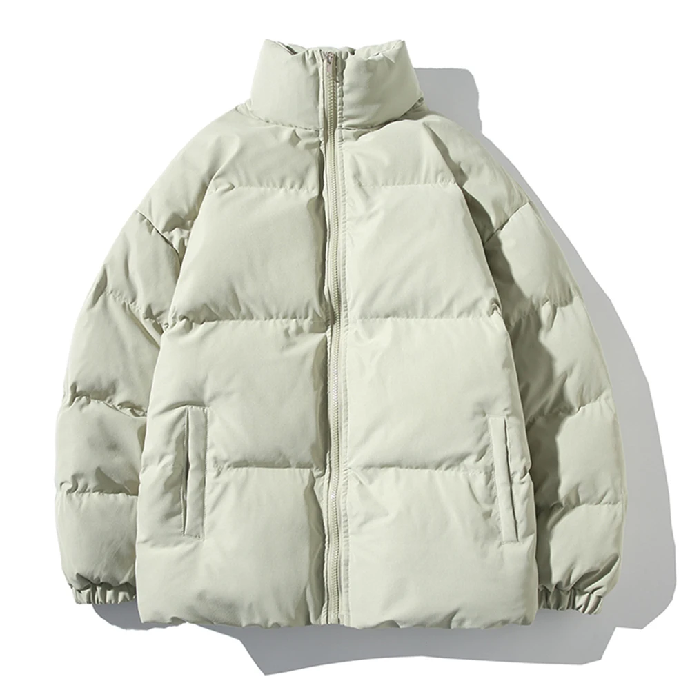 ERIDANUS 2022 New Winter Large Size Stand Collar Men's Thermal Cotton Coat Solid Color Casual Loose Thick Padded Jacket MWM146