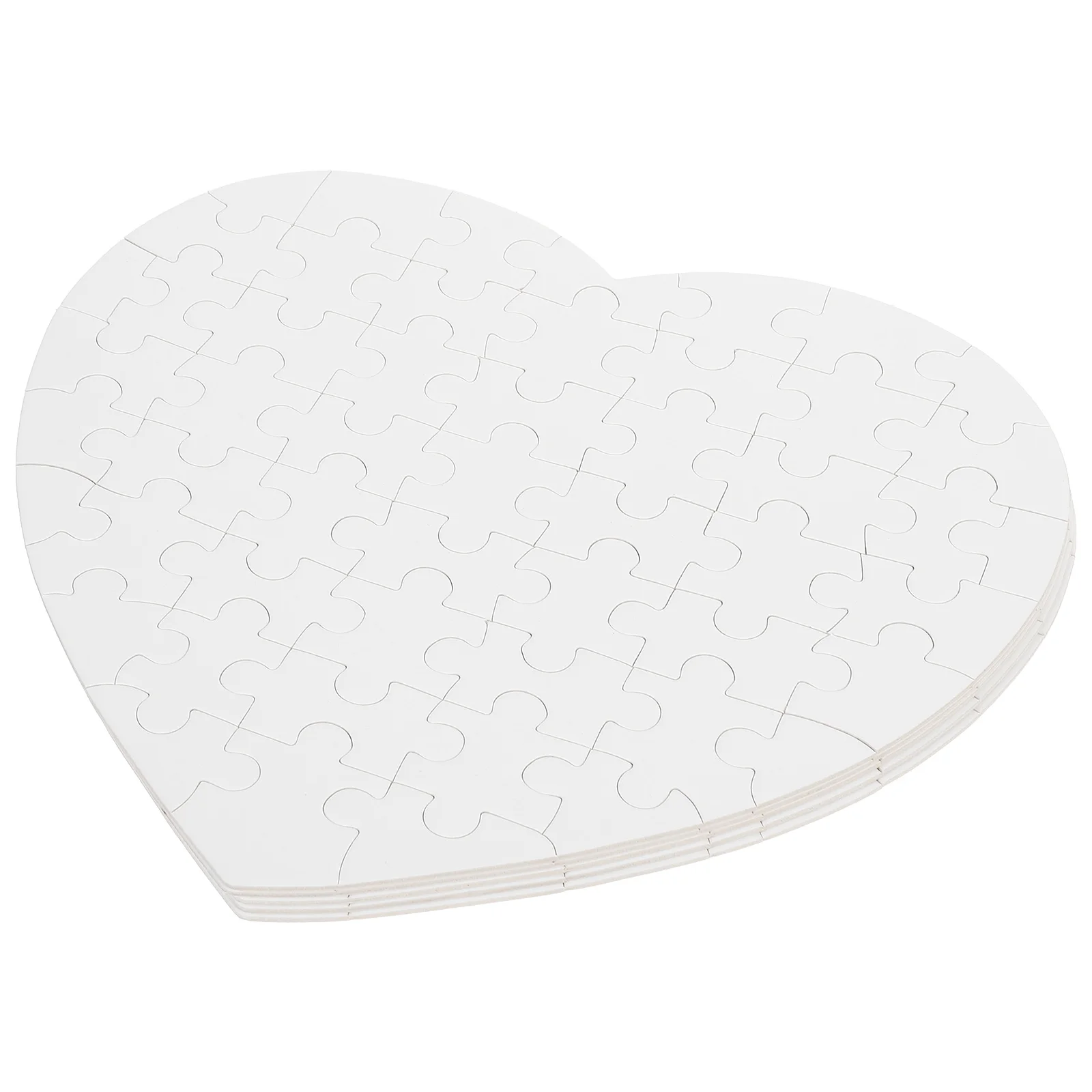 

5 Sets DIY Blank Puzzle Wooden Playset Transfer Puzzles Jigsaw Toy Heat Thermal Cognitive Plaything Sublimation Blanks Products