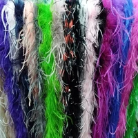 2meters fluffy osstrich feathers boa decorations cape for crafts decorations needlework clothestrims plumes carnival accessories