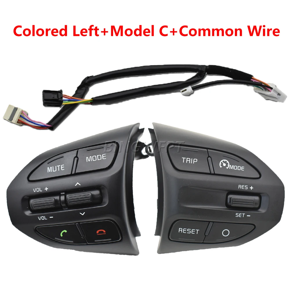 

Кнопки круиз-контроля BINGWFPT на руле для KIA K2 RIO 2017 2018 2019 2020 2021 RIO X LINE, кнопочный переключатель, автомобильные аксессуары