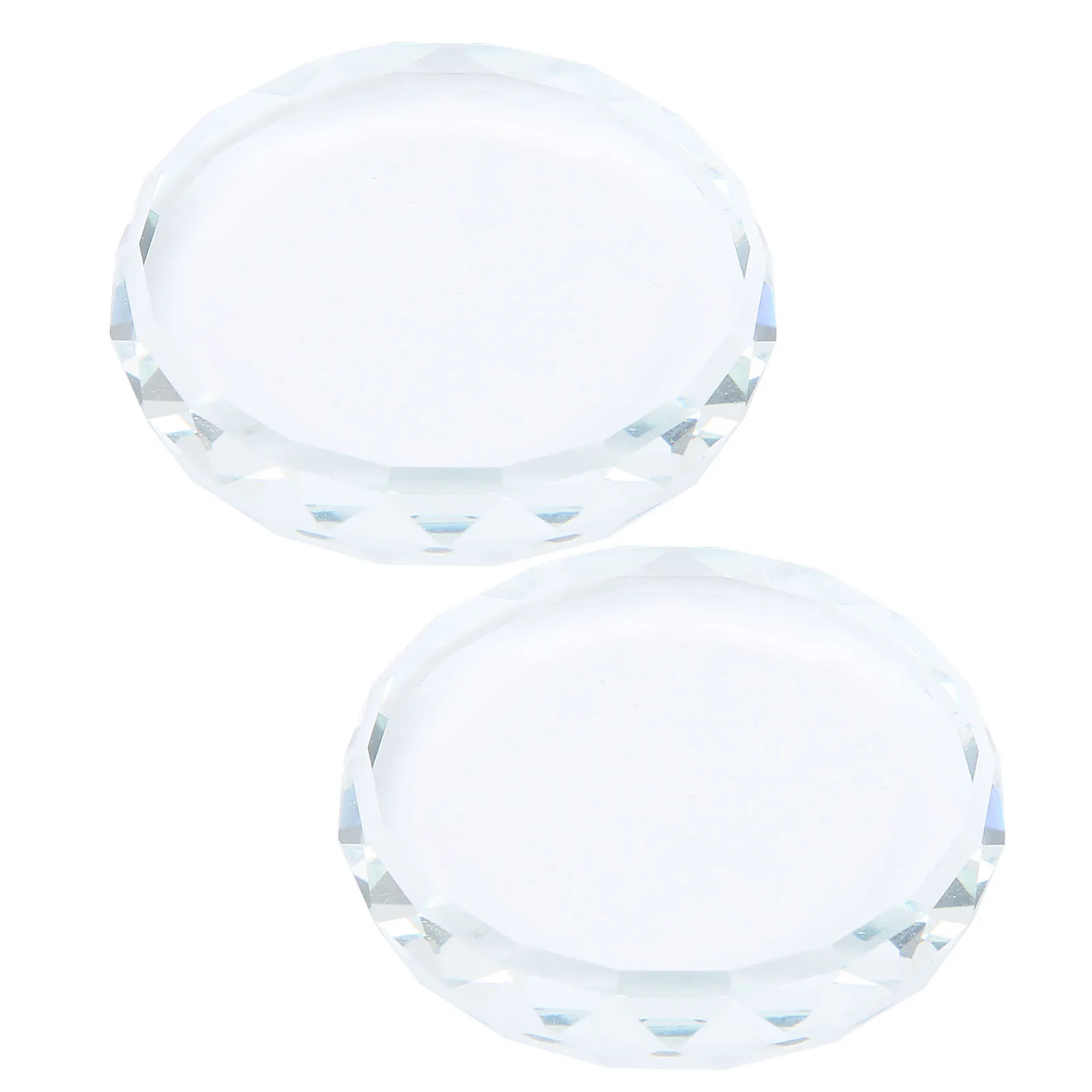 

2PCS Nail Art Palettes Color Mixing Toning Glass False Eyelash Glue Hold Makeup Pallet