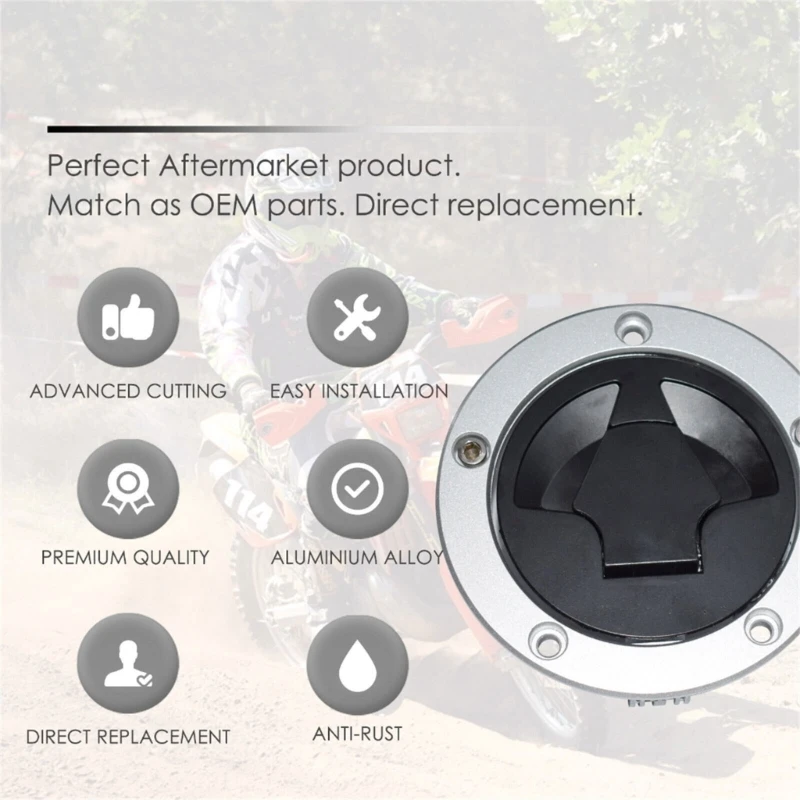 

Fit for ZX6R ZX10R ZX-14 ZX14 Z1000 Z750 51049-0039 Gas Cap Cover Lock F19A