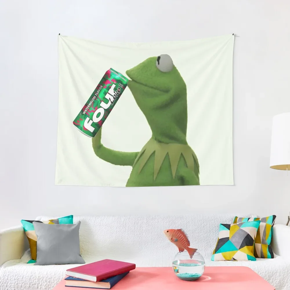 Kermit Sips Four Loko Гобелен Настенный декор Декор для спальни дома Украшения комнаты