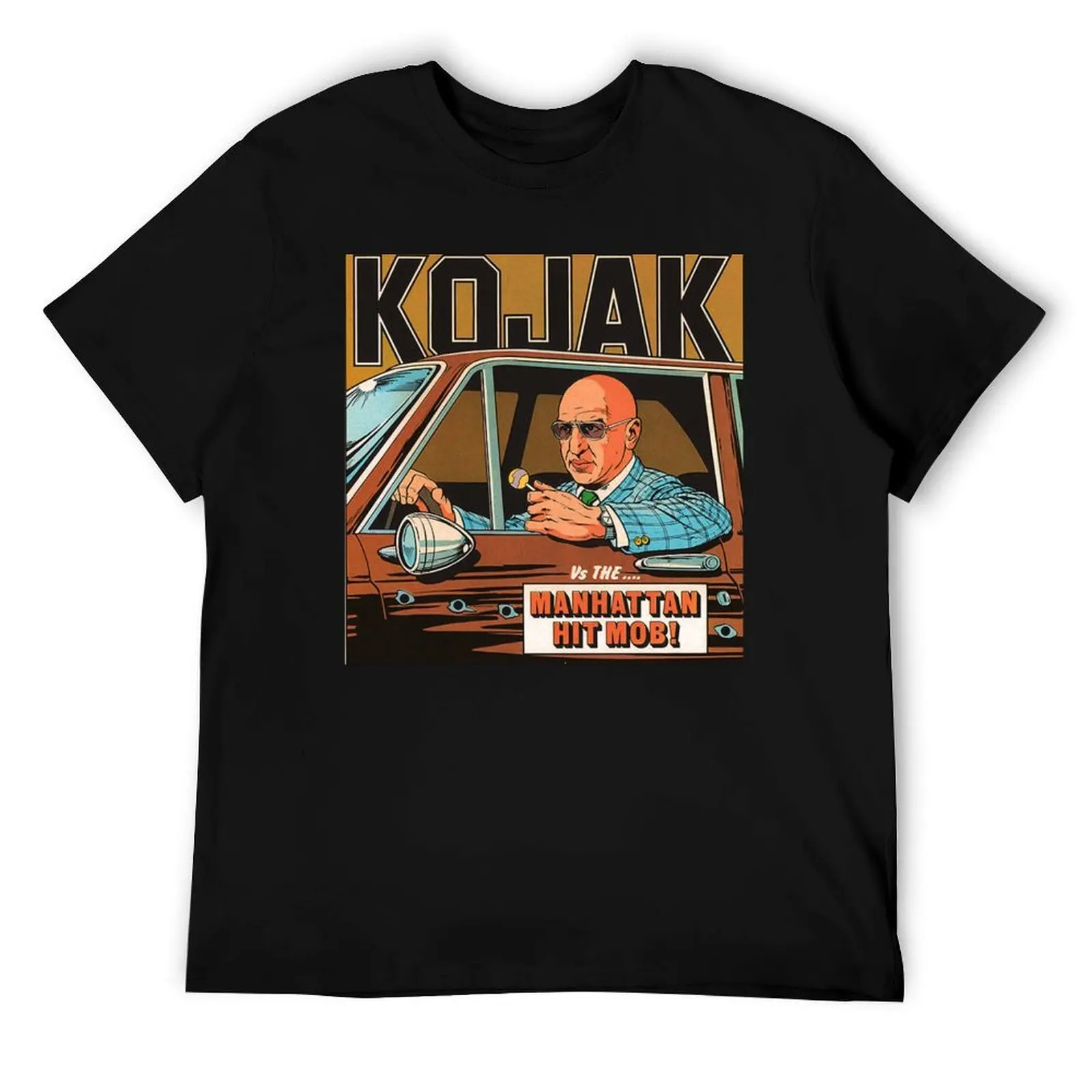 Фото Kojak-винтажная ретро-телевизионная футболка с детективом полицейского, 70-е годы, забавные футболки, мужская футболка для мужчин, футболка №1