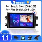 Srnubi Android 11 автомобильный радиоприемник для Suzuki SX4 2006 - 2013 для Fiat Sedici мультимедийный плеер навигация GPS 2 Din Carplay Стерео DVD